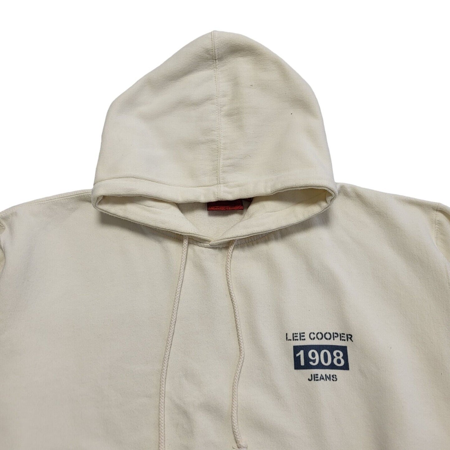 Lee Cooper Vintage Y2k Beige Pullover Sweatshirt Hoodie Uk Men's Size XL