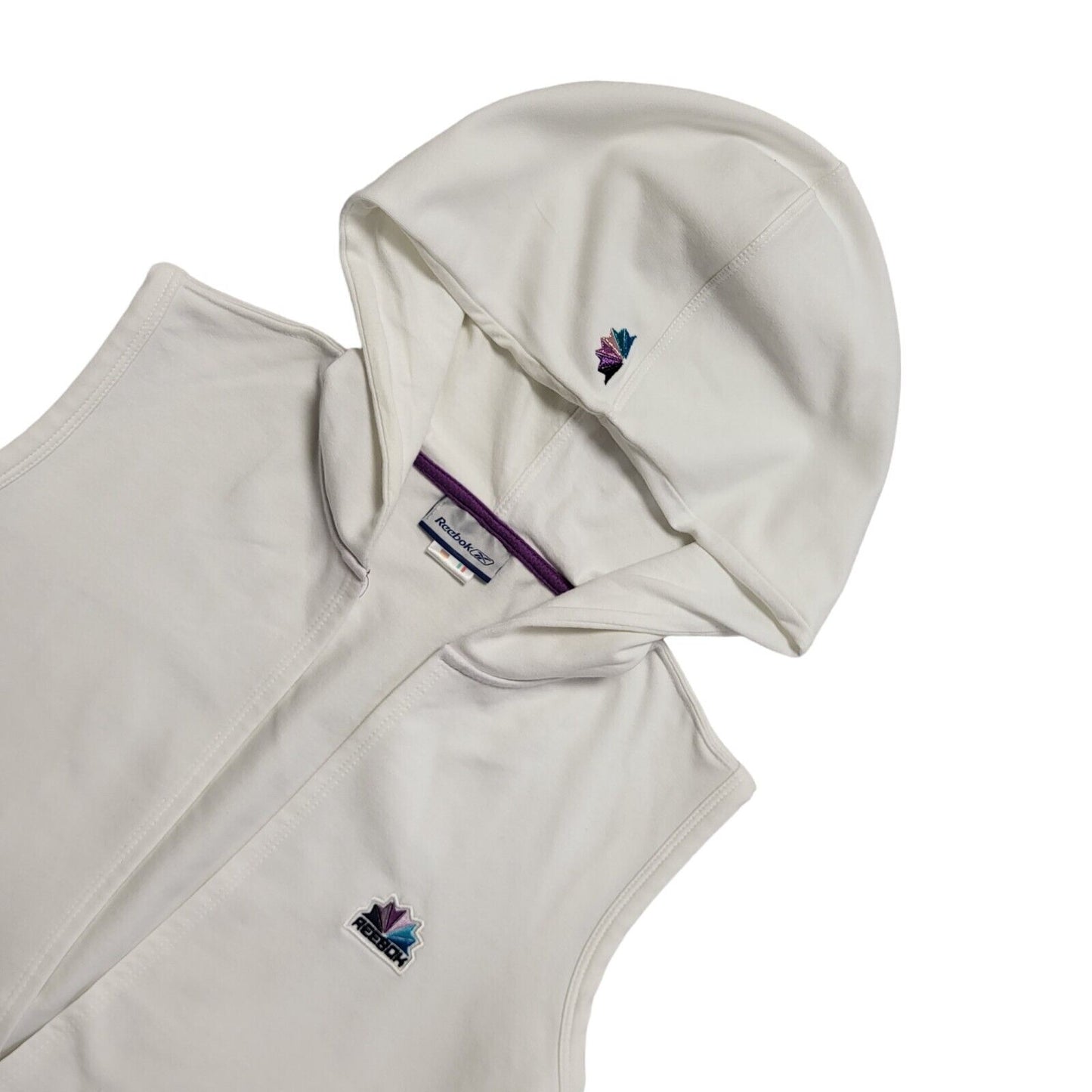 Reebok Vintage Y2K White Drawstring Hoodie Women's Size M