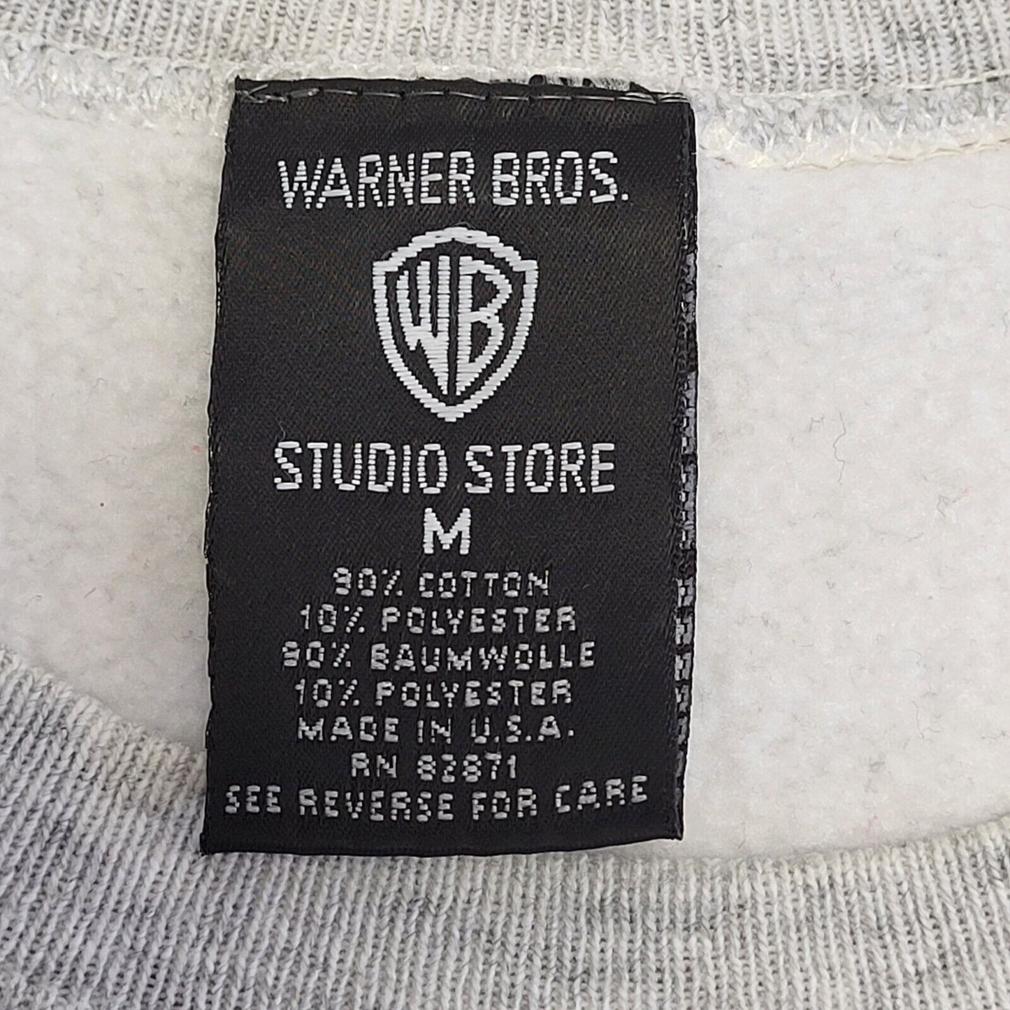 Warner Bros Bugs Bunny Print 90s Vintage Grey Sweatshirt Women's Size M