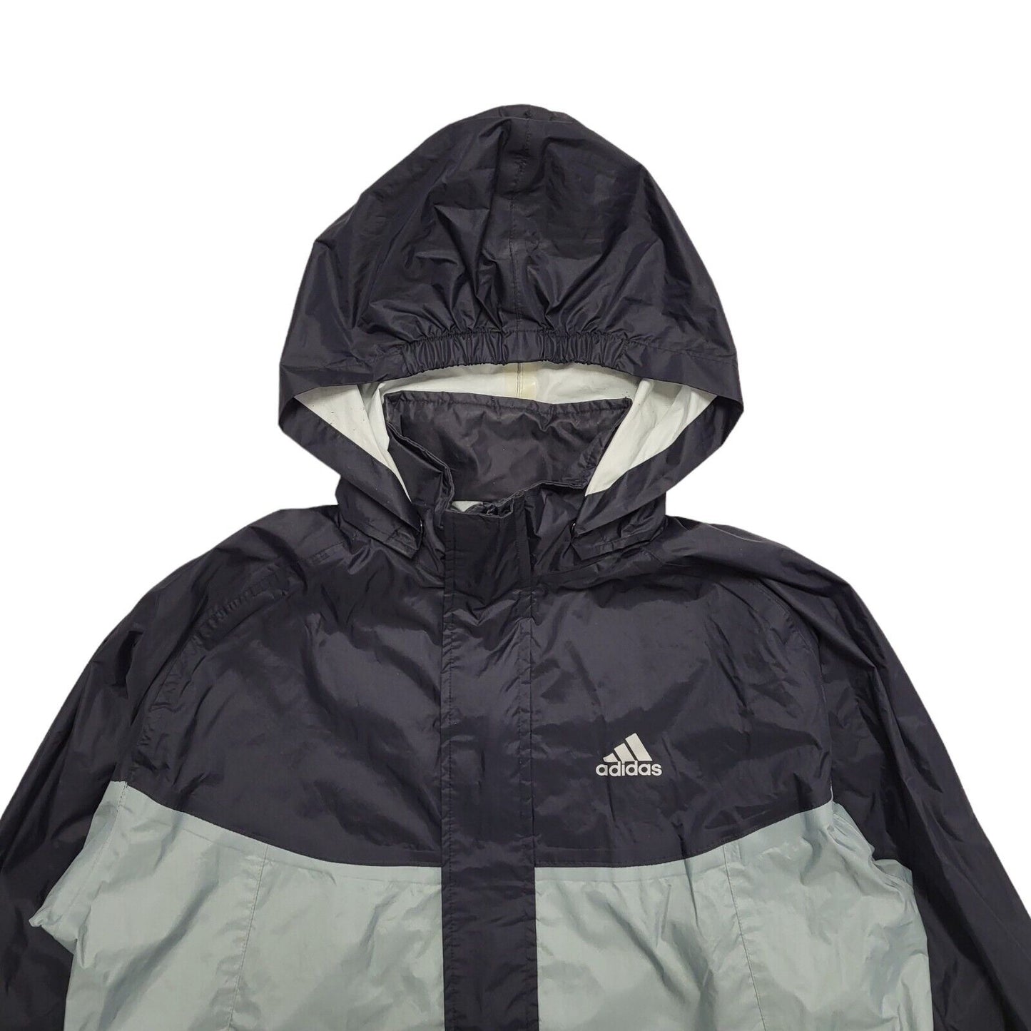 Adidas Y2K Blue Hooded Windbreaker Jacket Boys UK XL