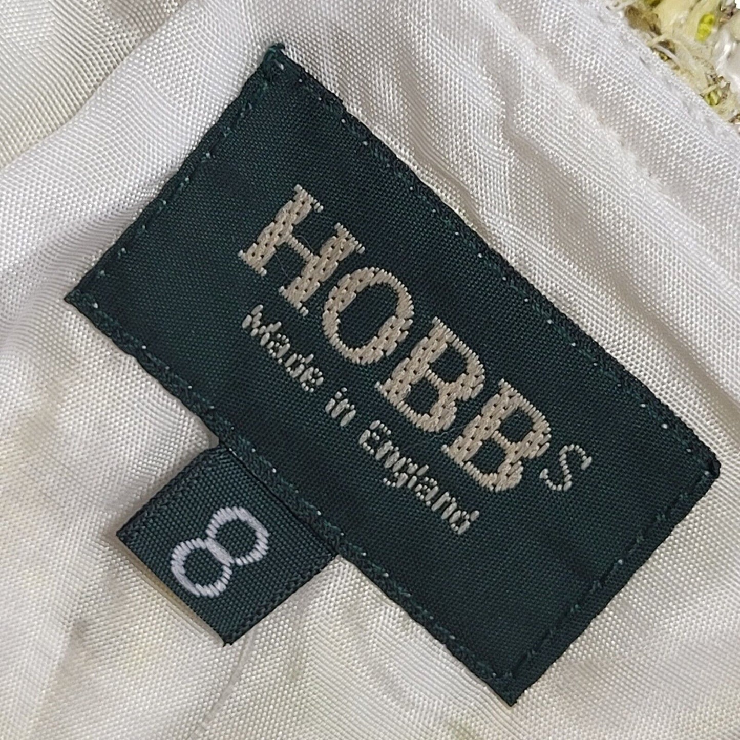 Hobbs Vintage 90's Cream Pencil Zip Skirt Uk Women's Size 8 W26 Bnwt