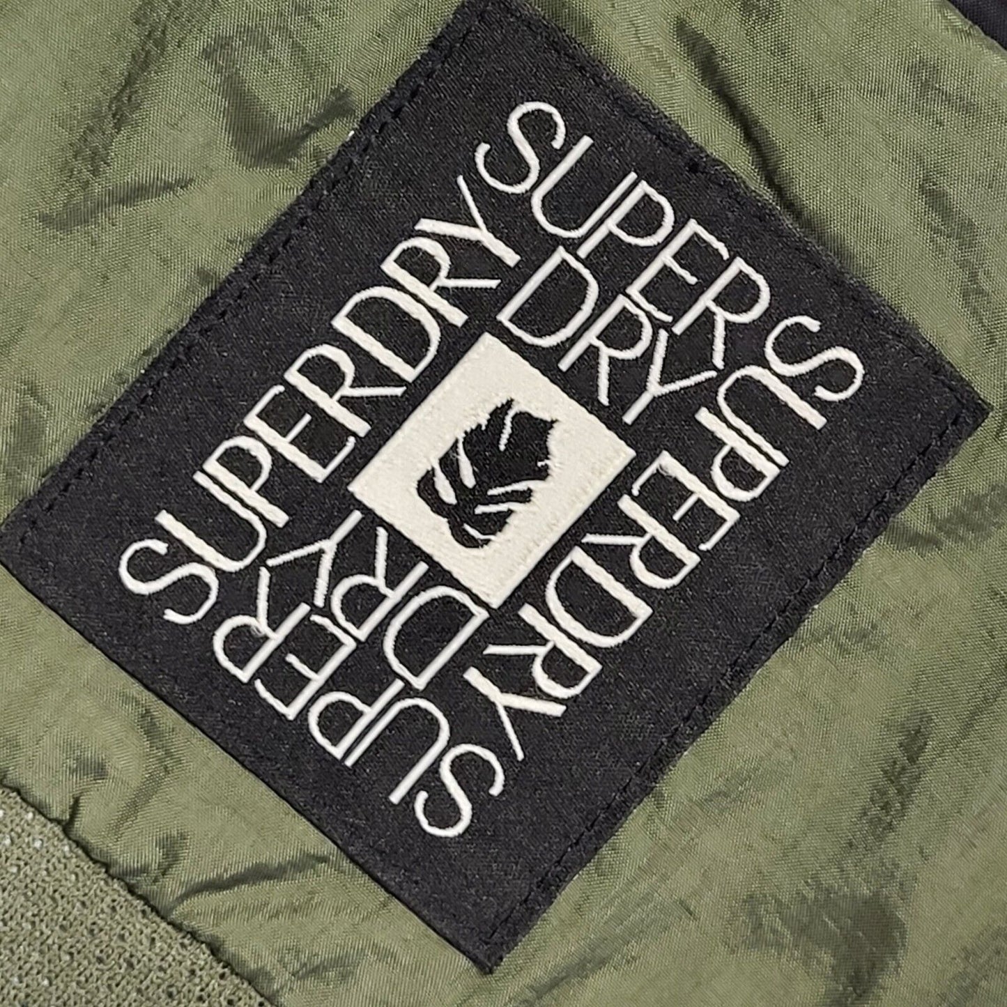 Superdry Green Black Zipped Jacket Uk Women's Size 12