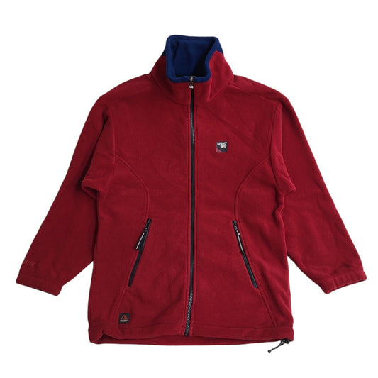 Spray Way Y2k Red & Blue Zipped Fleece Jacket Uk Men's Size Small