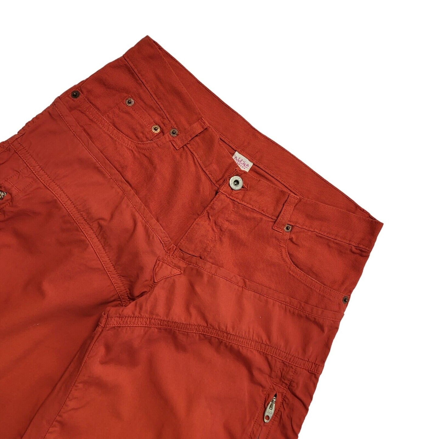 Nolika Vintage 90's Red Straight Leg Trousers Uk Women's Size 14 W32 L32
