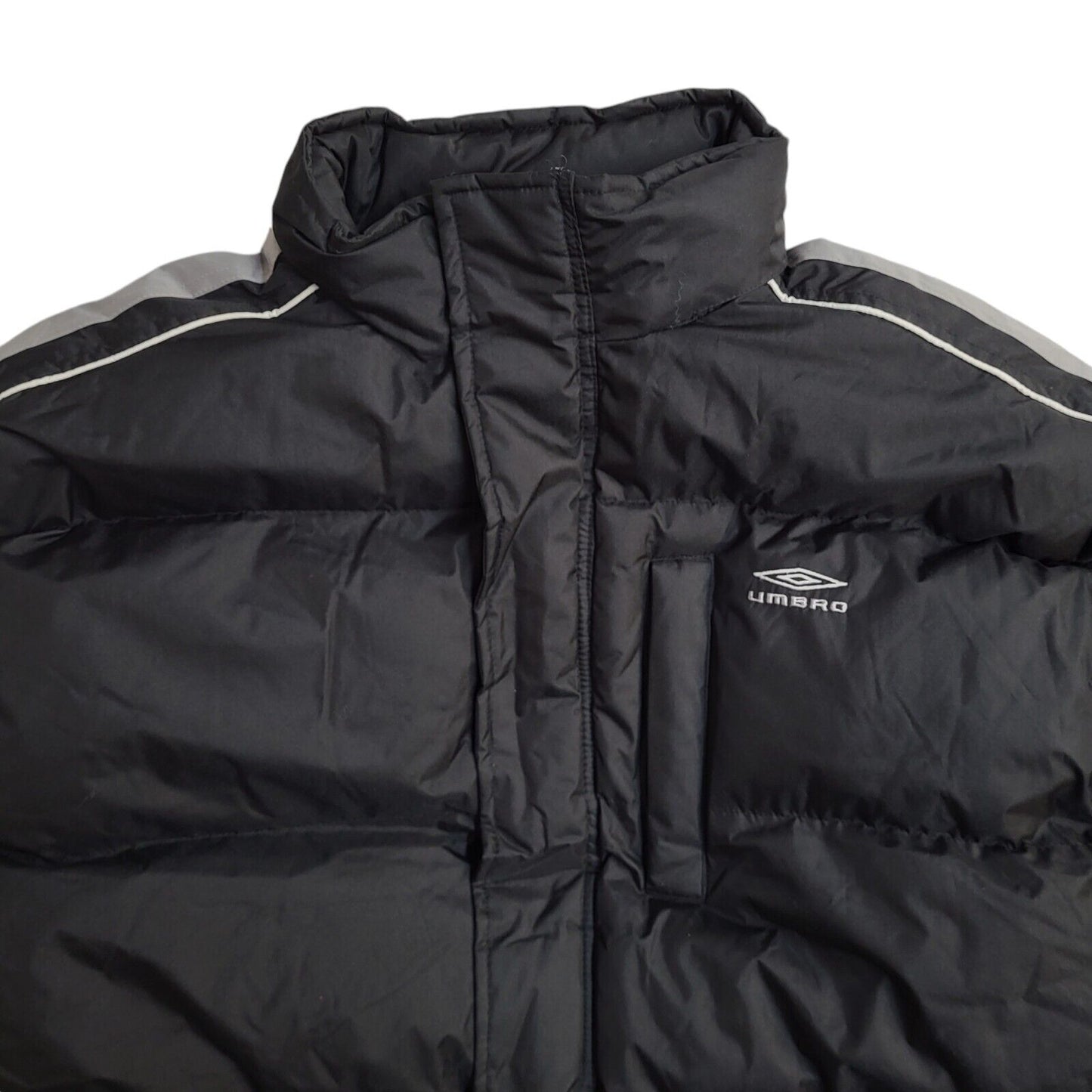 Umbro Y2k Black Zipped Over-sized Sports Jacket Uk Men's Size Large