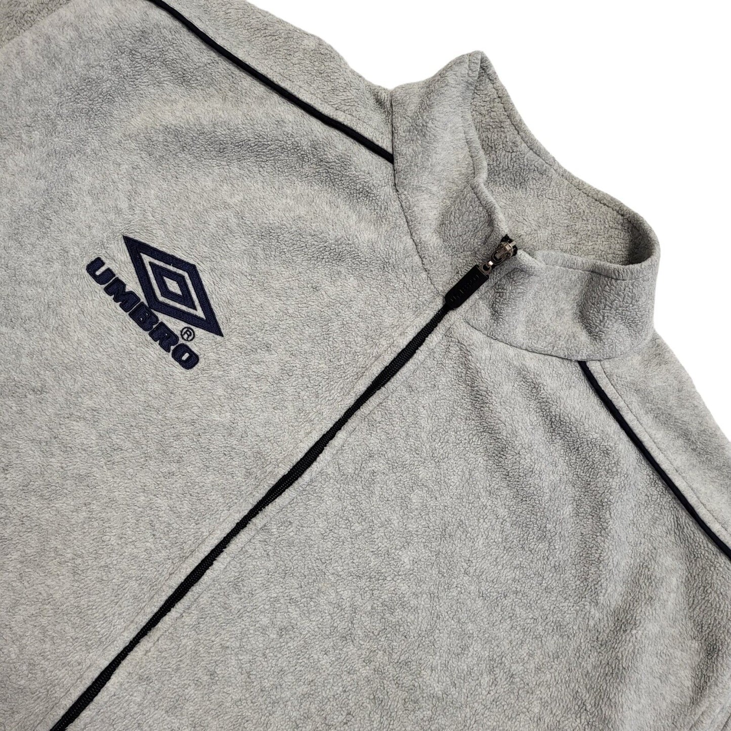 Umbro Grey Vintage 90's Fleece Track Top Jacket UK Men's Size XL