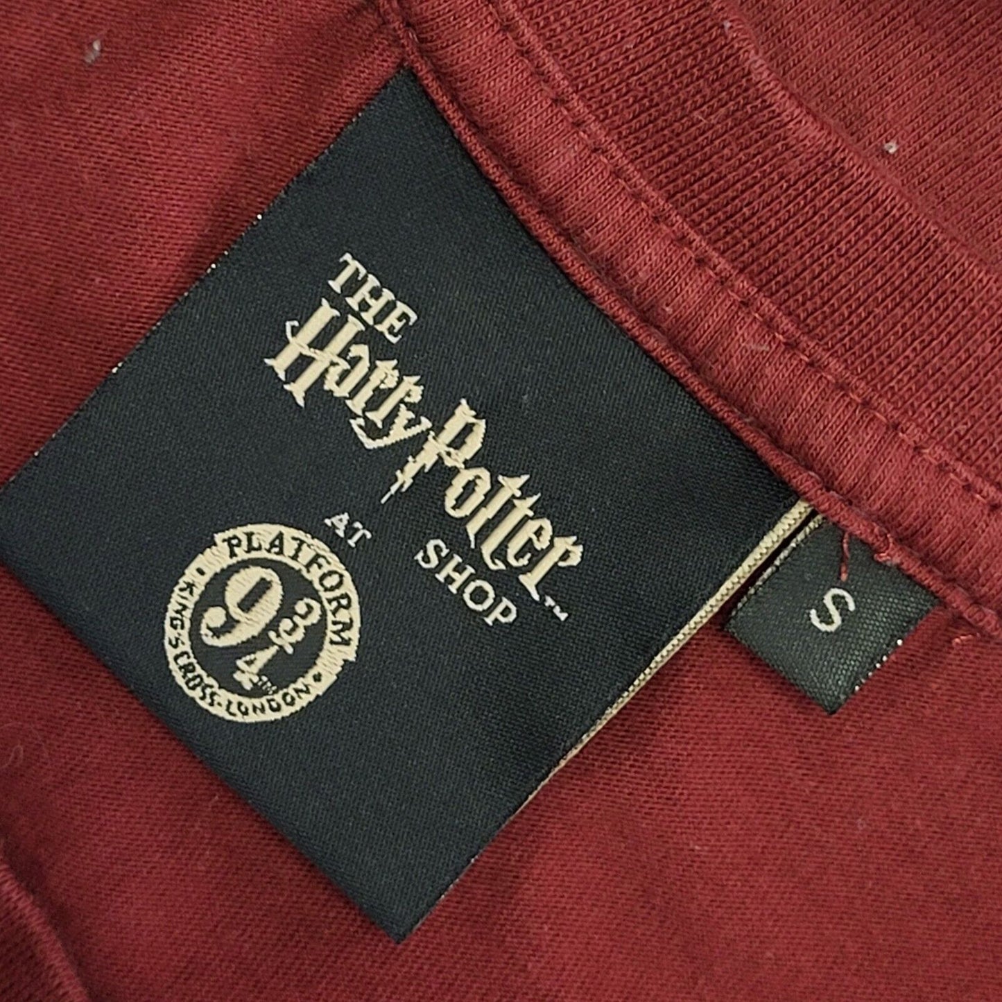 The Harry Potter Shop Burgundy Y2K Gryffindor Short Sleeve T-Shirt Mens Size S