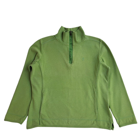 Fat Face Green 1/4 Zip Vintage 90's Sweatshirt UK Women's 14