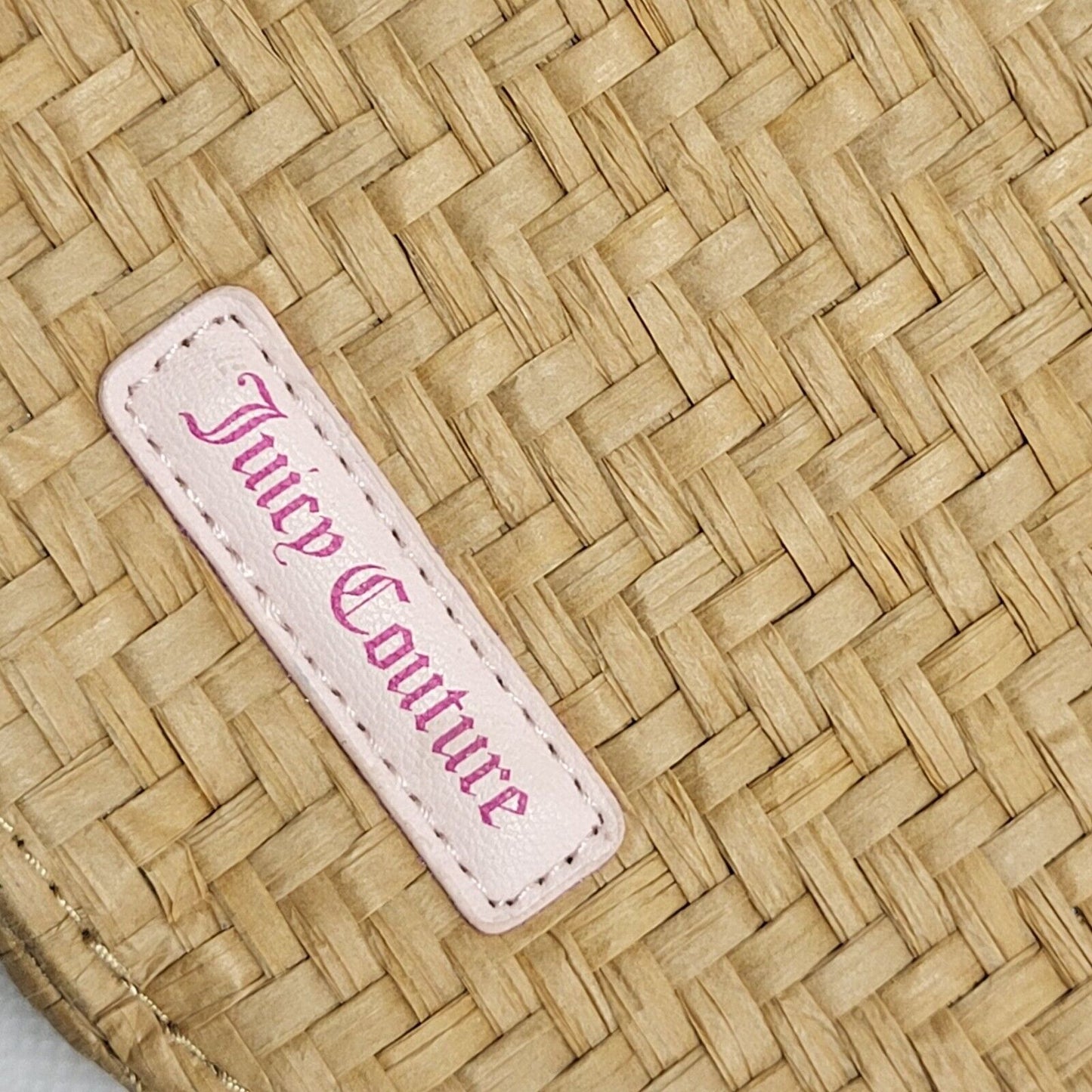 Juicy Couture Beige Straw Vintage Hand Bag / Shoulder Bag Uk Women's 7" x 7"