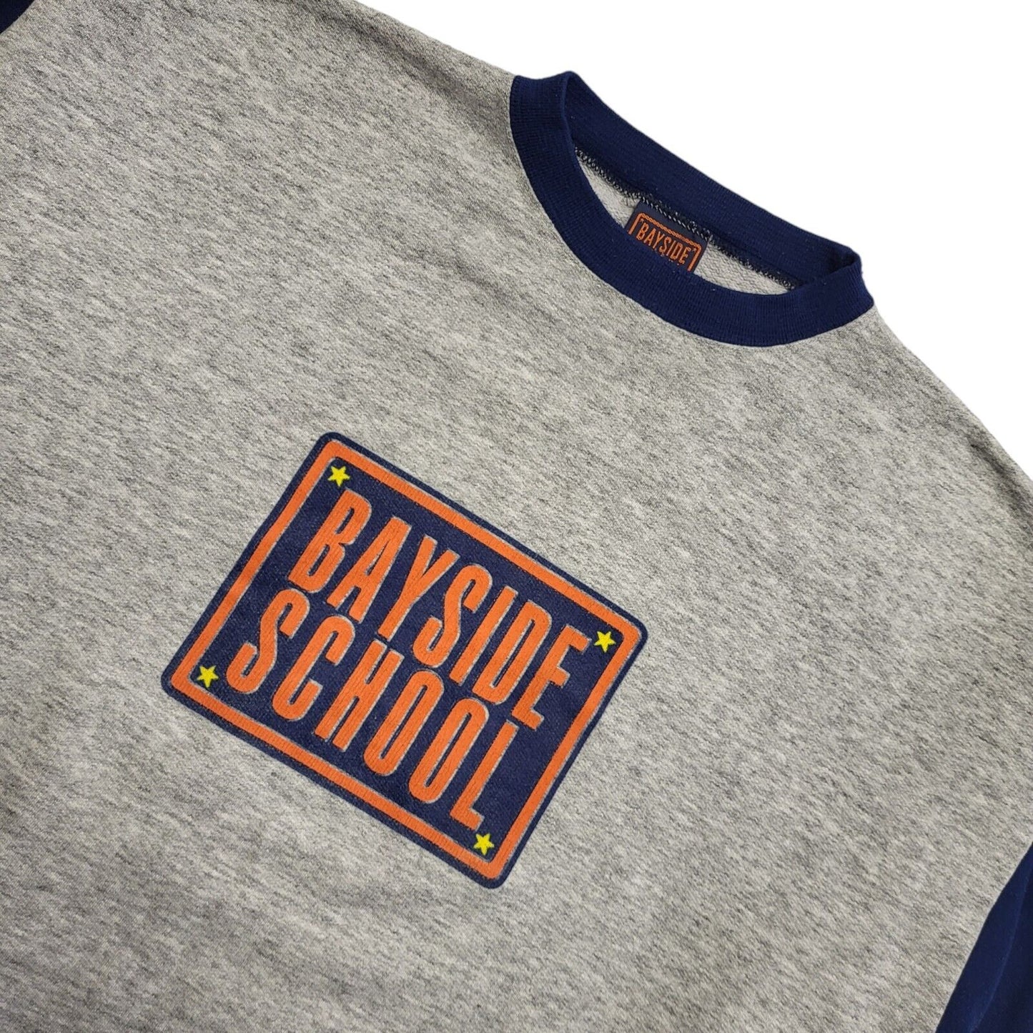 Bayside School Yomo Grey & Blue 90's Sweatshirt Uk Men's UK Size XL