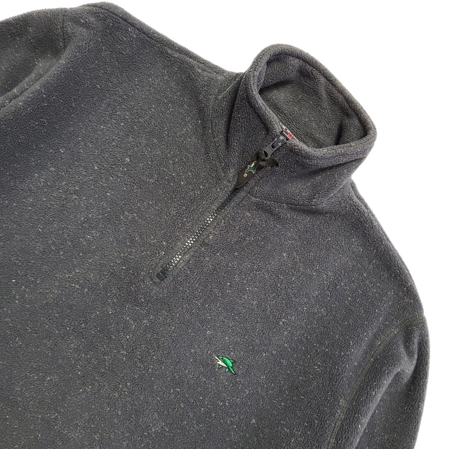 Le Shark 80s Vintage Grey 1/4 Zip Fleece Base Layer Uk Men's Size Medium