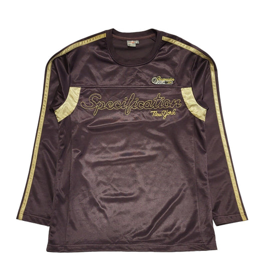 Deerway Sweatshirt Vintage Y2K Maroon & Brown Womens UK Size XL