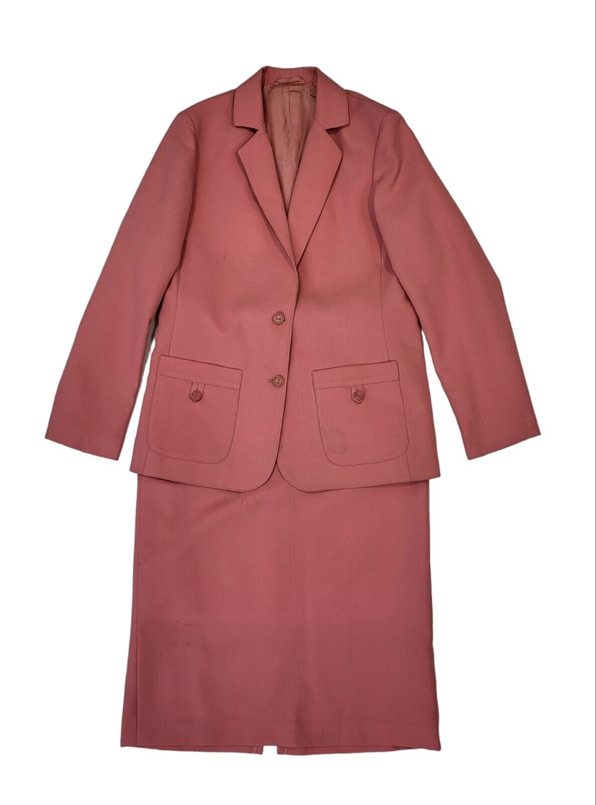 Susan Barry 70s Vintage Pink 2 Piece Blazer & Skirt Size 10
