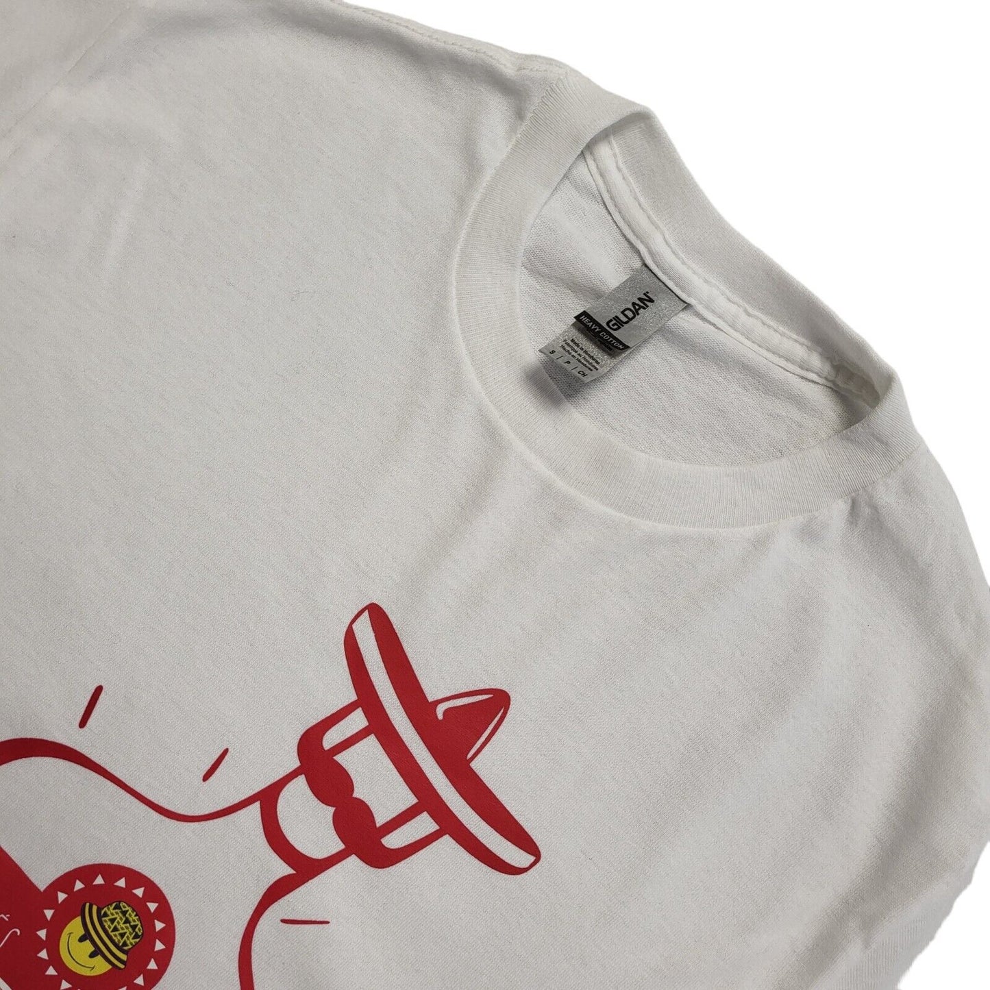 Gildan Vintage Y2K White France 2001 Saliba Short Sleeve T-Shirt Womens UK S