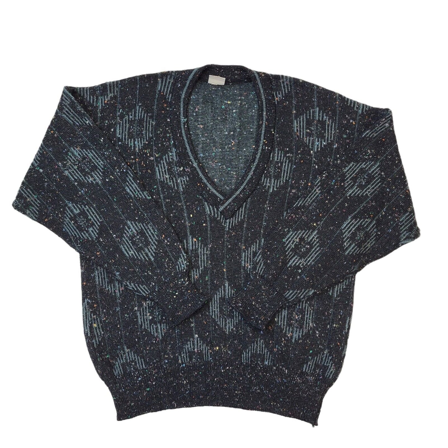 Jufi 80s Vintage V-Neck Jumper Men's Size Large