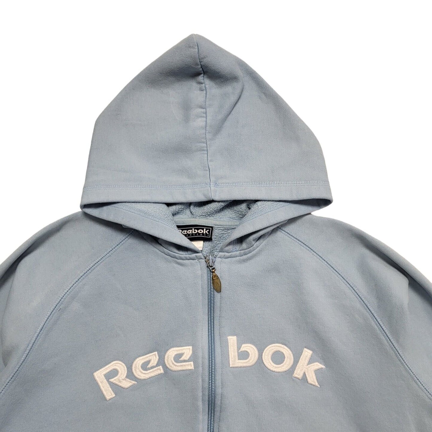 Reebok Light Blue Zipped Sweatshirt Hoodie Uk Women's Size 14