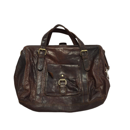 Rowallan Brown Vintage Leather Satchel Bag Uk Women's 15" x11"