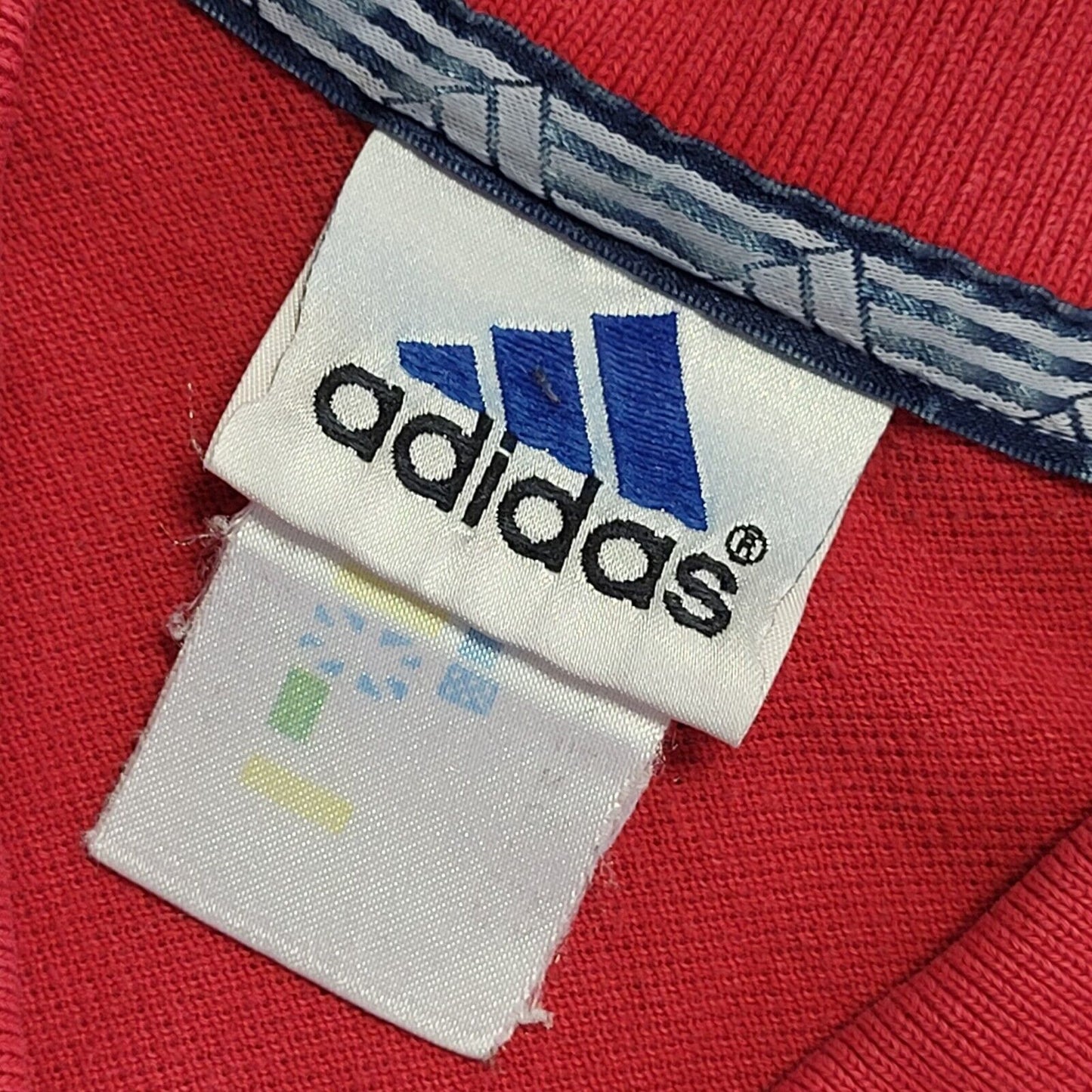 Adidas Vintage 90s Red Polo Shirt Mens Size Large