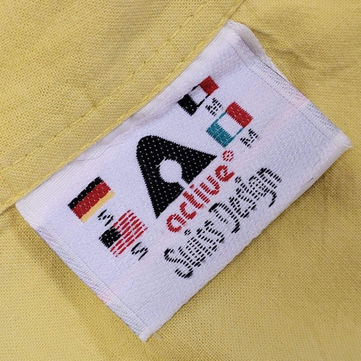 80s Vintage Swiss Yellow Windbreaker Cotton Jacket Men's Size M