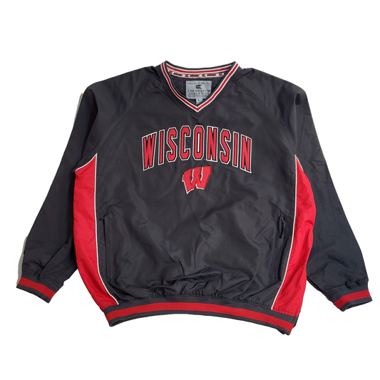 Colosseum Athletics Grey Wisconsin Vintage 90's Sweatshirt UK Men's Size L