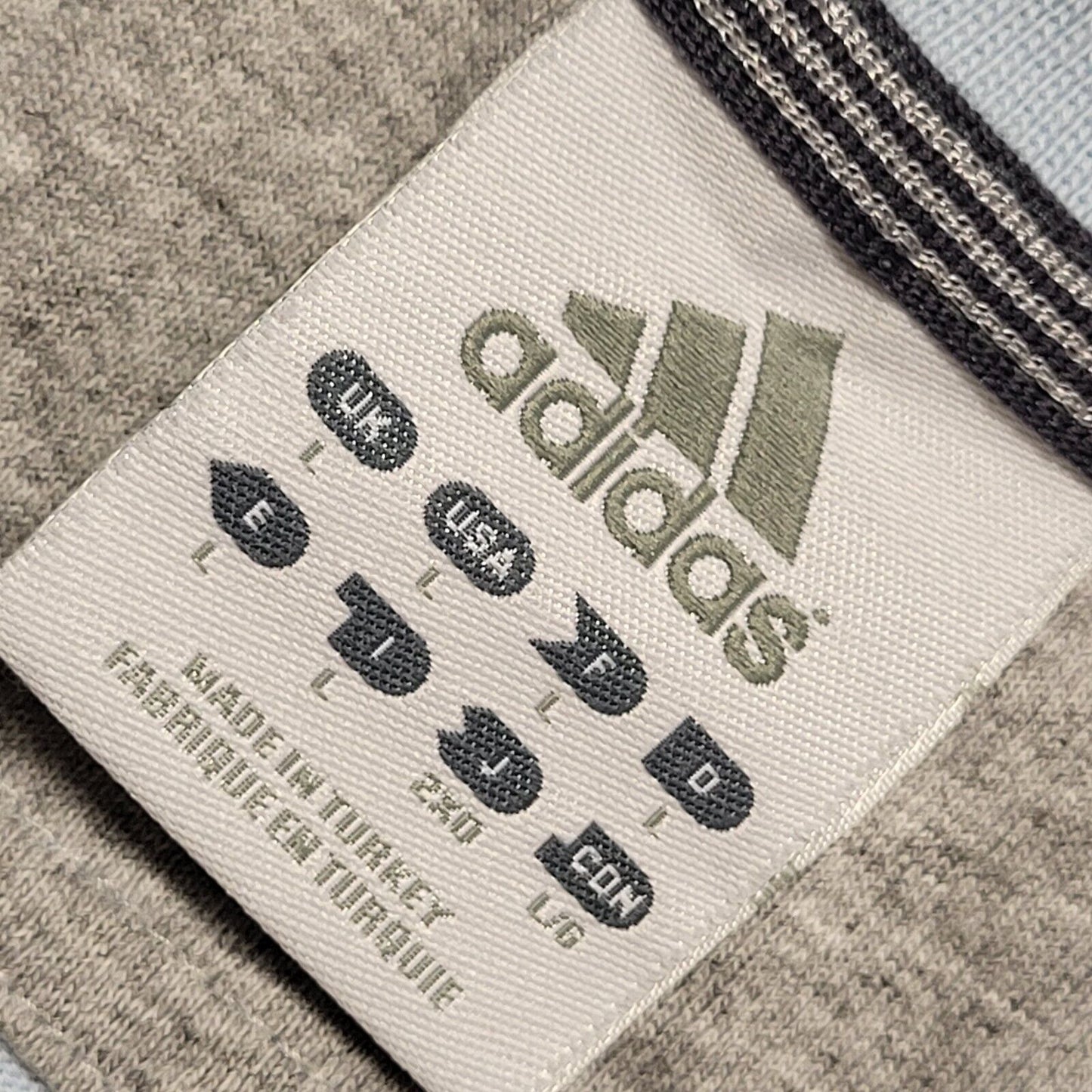 Y2K Vintage Adidas Blue Round Neck T-Shirt Uk Men's Size Large