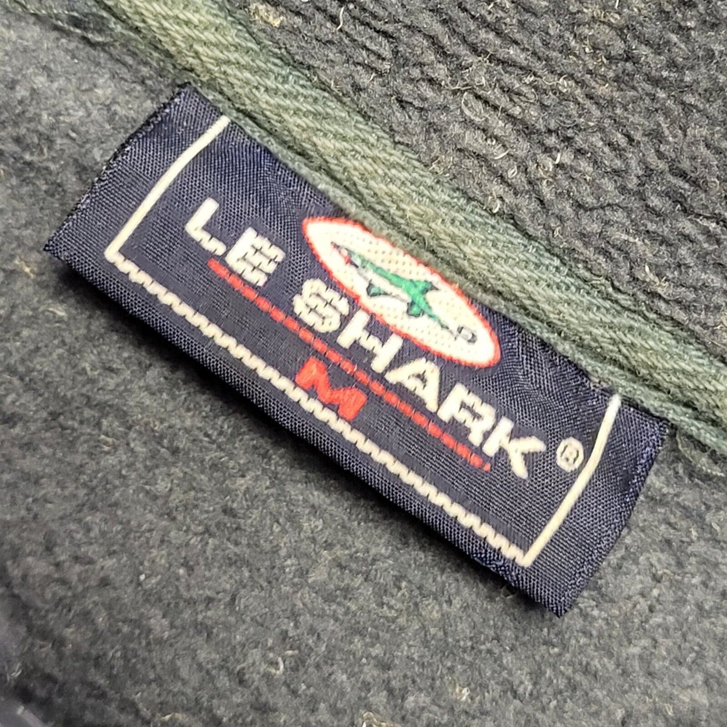 Le Shark 80s Vintage Grey 1/4 Zip Fleece Base Layer Uk Men's Size Medium