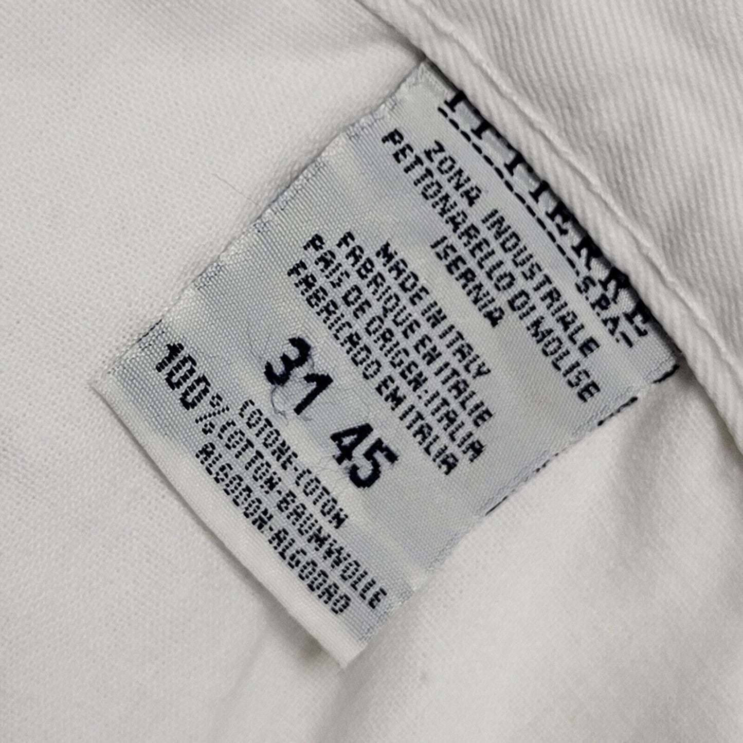 Versace Vintage 90's White Straight Leg Jeans Uk Women's Size 10 W28 L31