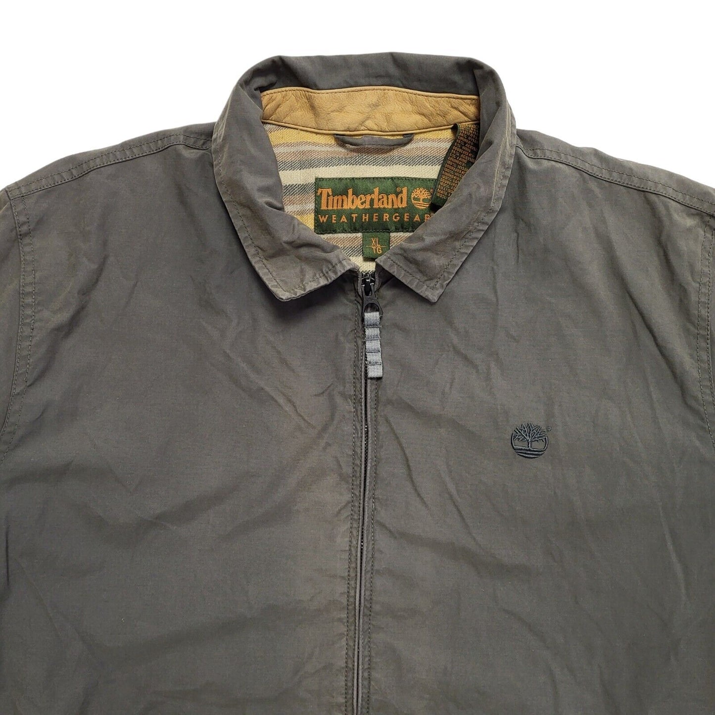Timberland 90s Vintage Green Cotton Zip Up Jacket Men's Size XL
