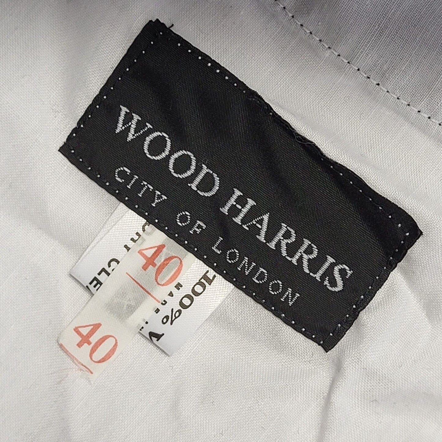 Wood Harris Vintage Black Straight Leg Casual Trousers Uk Men's 3XL W40 L36 Bnwt