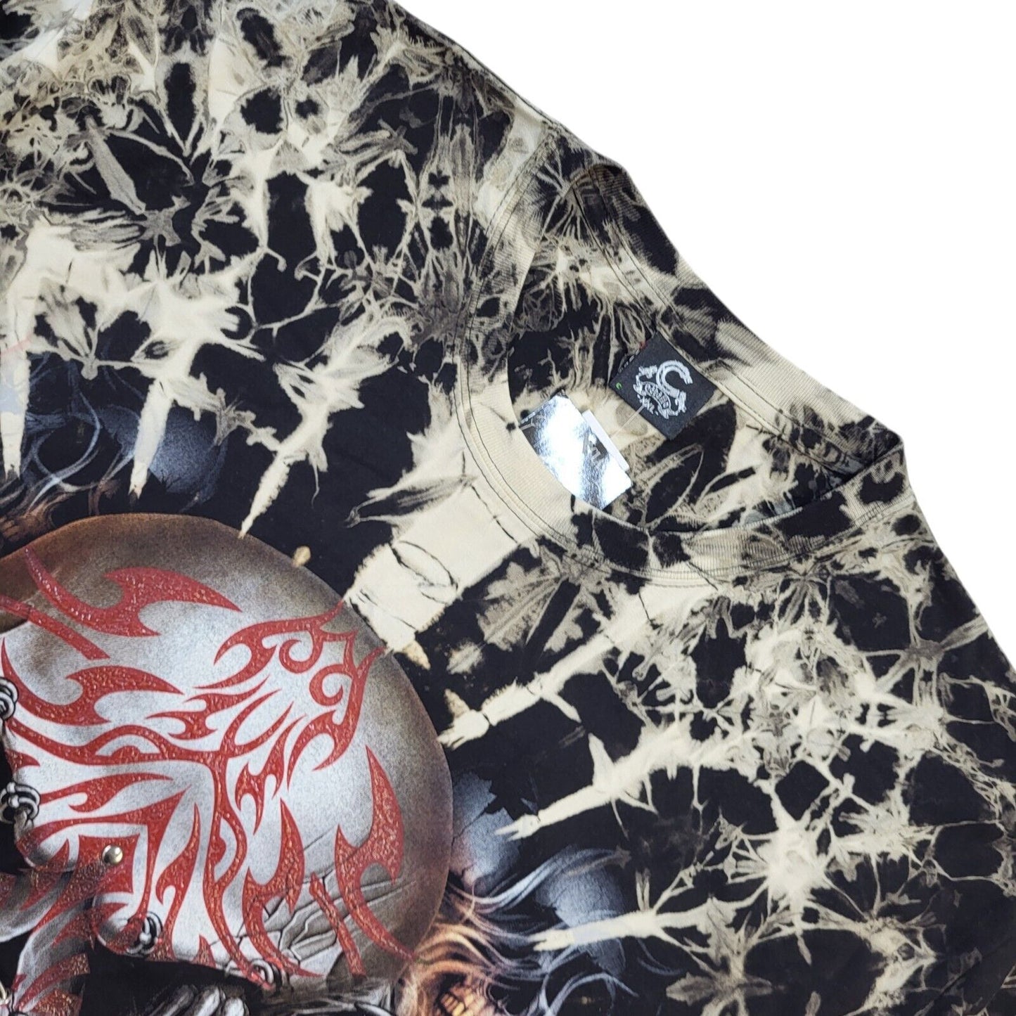 Caballo Vintage Multicoloured Skull 3D Glow In The Dark BNWT T-Shirt Men's XXL