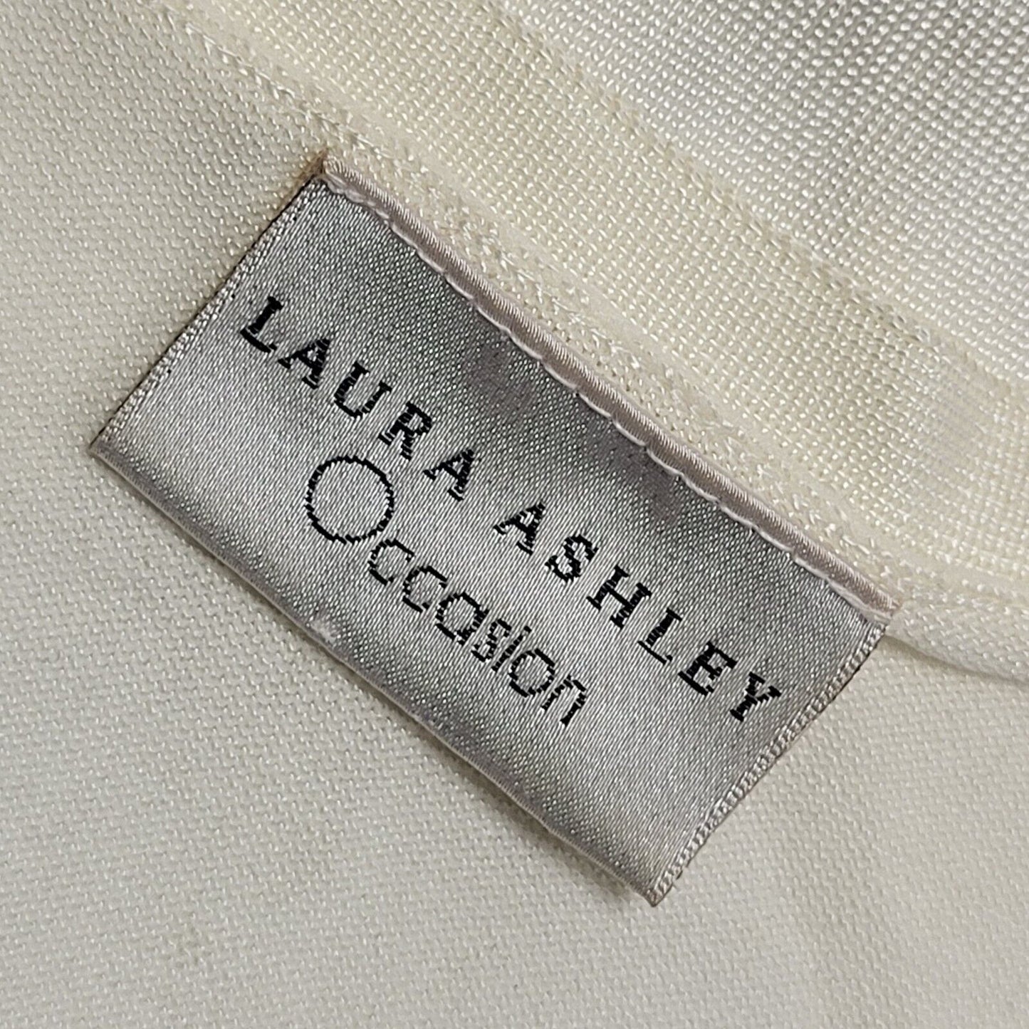 Laura Ashley Y2K Vintage Cream Cropped Thin Knit Cardigan Women's L 12