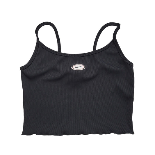 Nike Black Vintage Y2K Cropped Strap Vest Top Womens UK Size S