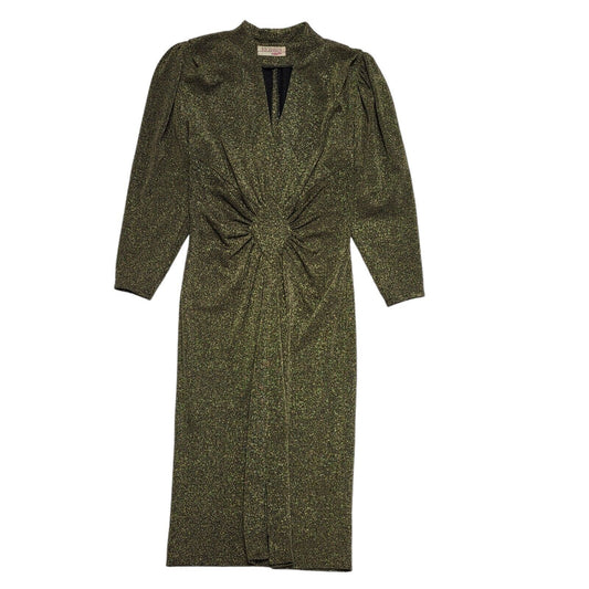 Richards 80s Vintage Gold Glitter Evening Party Dress Women's Size 10