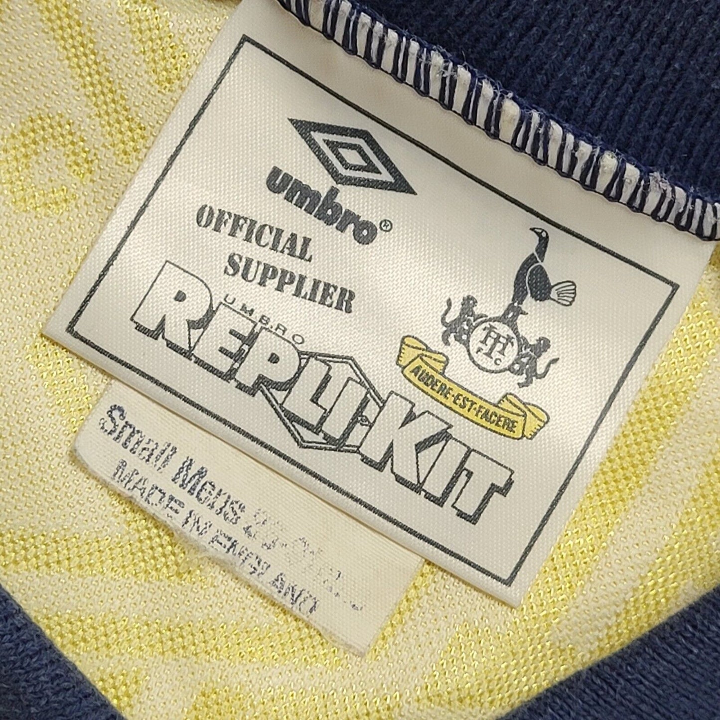 Umbro Tottenham Hotspur FC 1991-92 Away Football Shirt Uk Men's Size S
