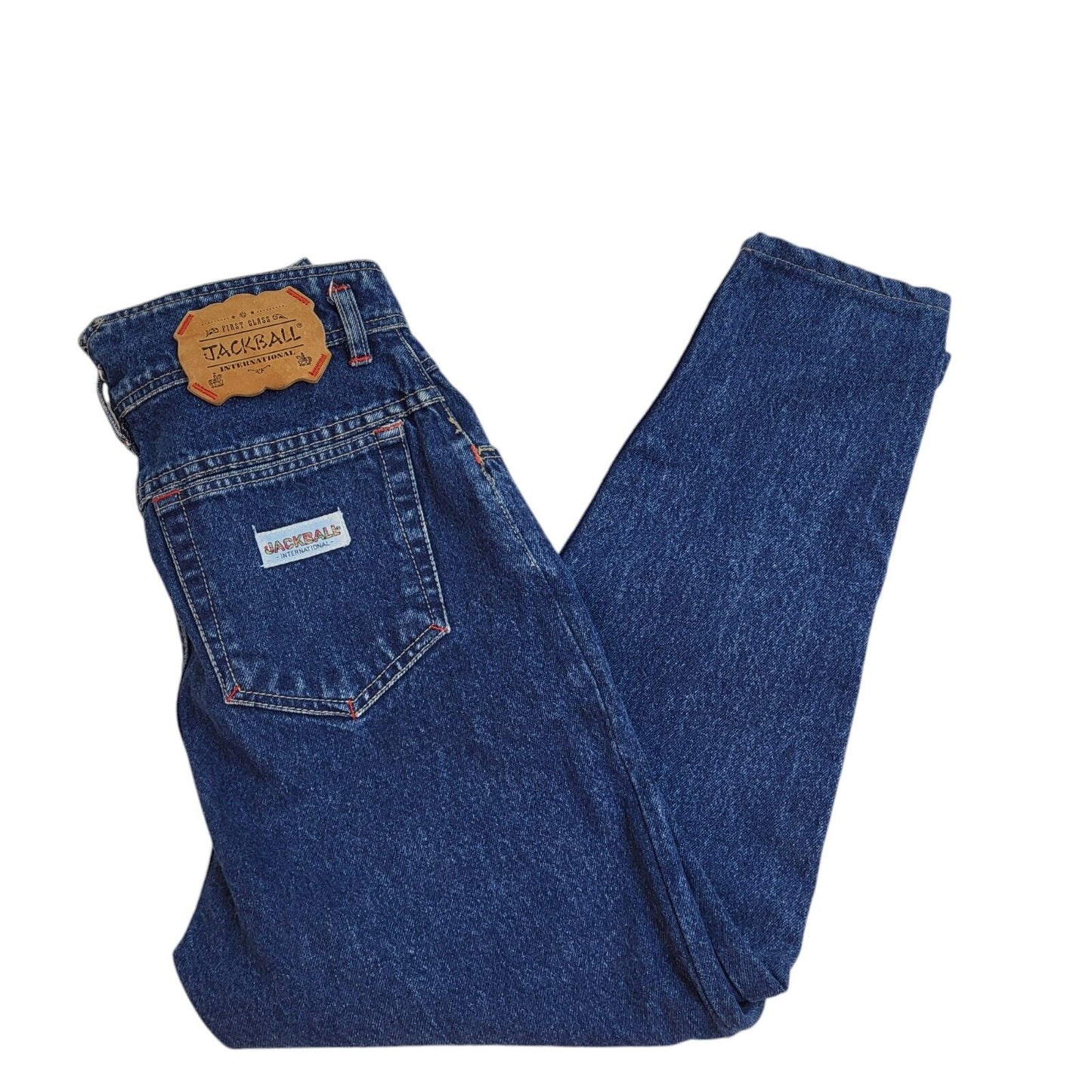 Jackball 90s Dark Blue Tapered Denim Jeans Uk Women's Size 4 W22 L24
