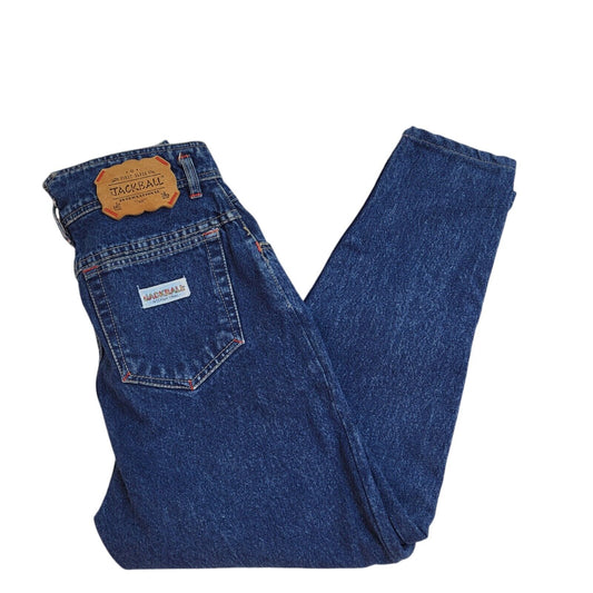 Jackball 90s Dark Blue Tapered Denim Jeans Uk Women's Size 4 W22 L24
