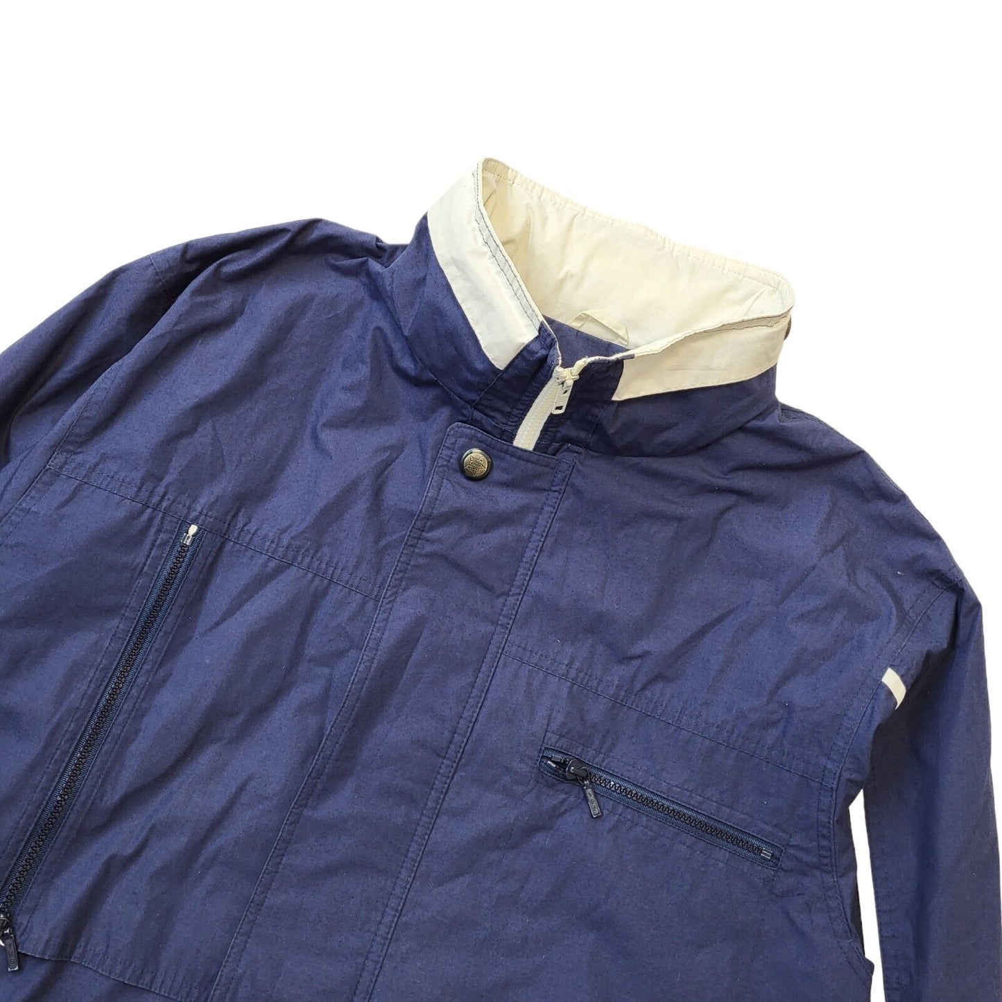 London Fog Vintage 90s Navy Blue Zip Up Lightweight Jacket Men's Size M