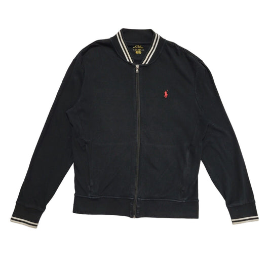 Polo Ralph Lauren Black Y2k Zipped Cardigan Uk Boys Size Large ???????