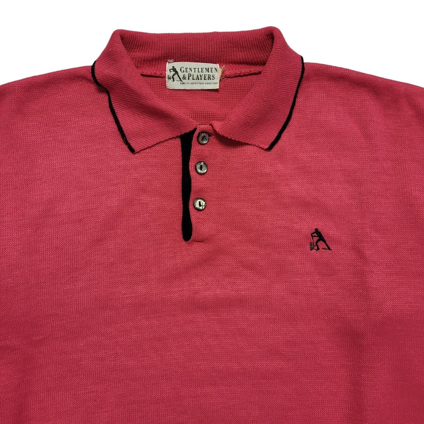 Gentlemen & Players 80s Vintage pink Collared Jumper Uk Men's Size M