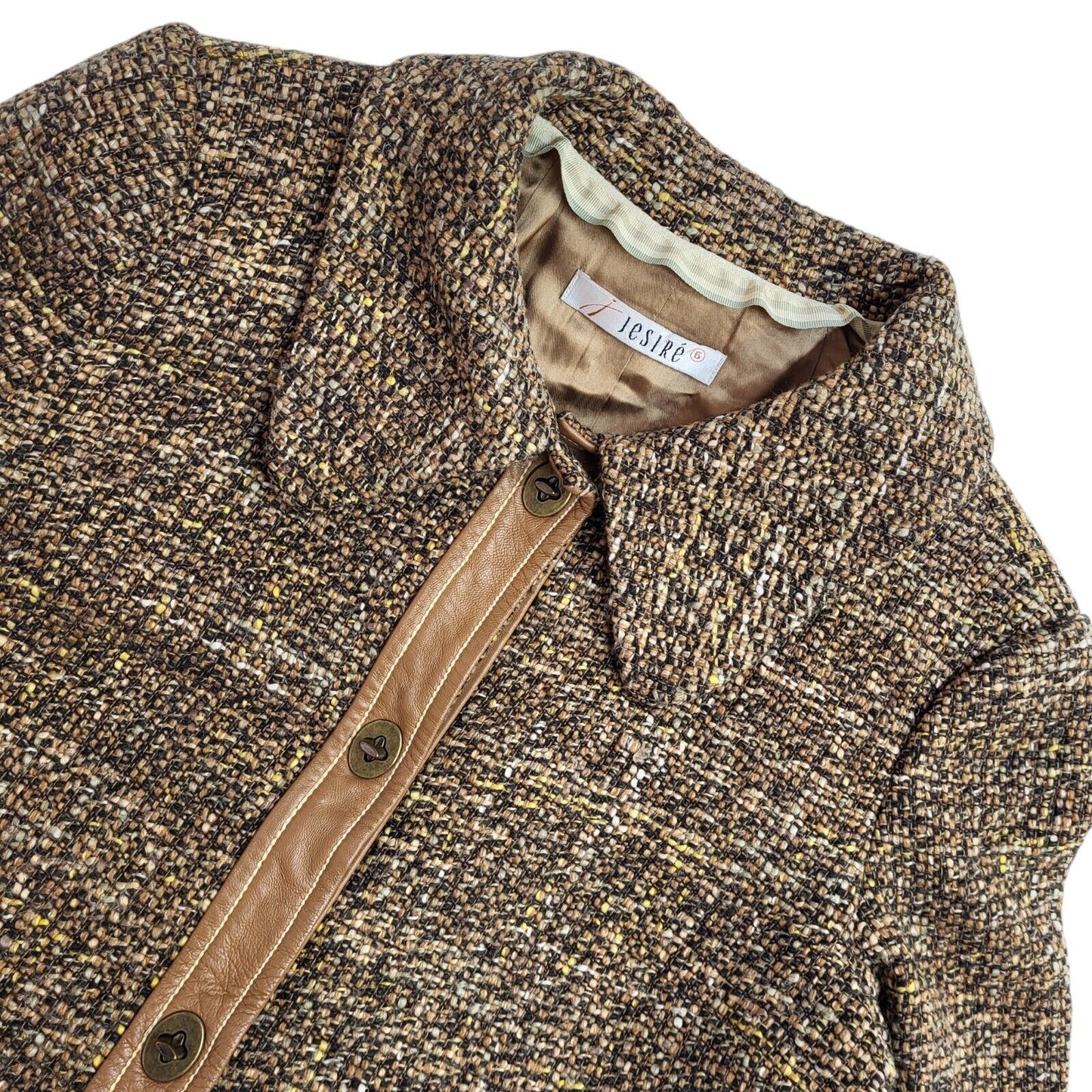 Jesire 90s Brown Button Dress Jacket Uk Women's Size Medium