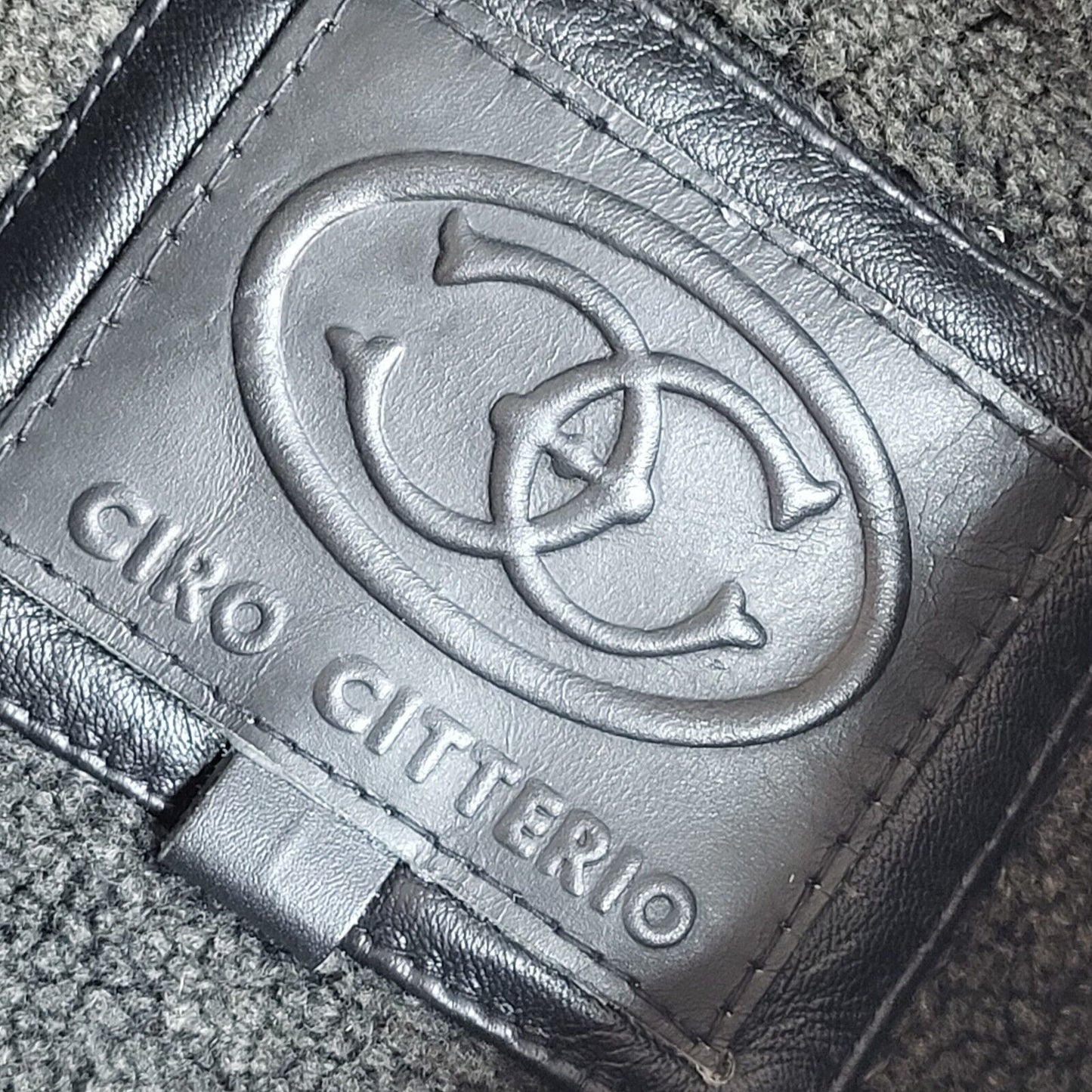 Ciro Citerio Vintage 90's Black Button Leather Coat UK Men's Size Large