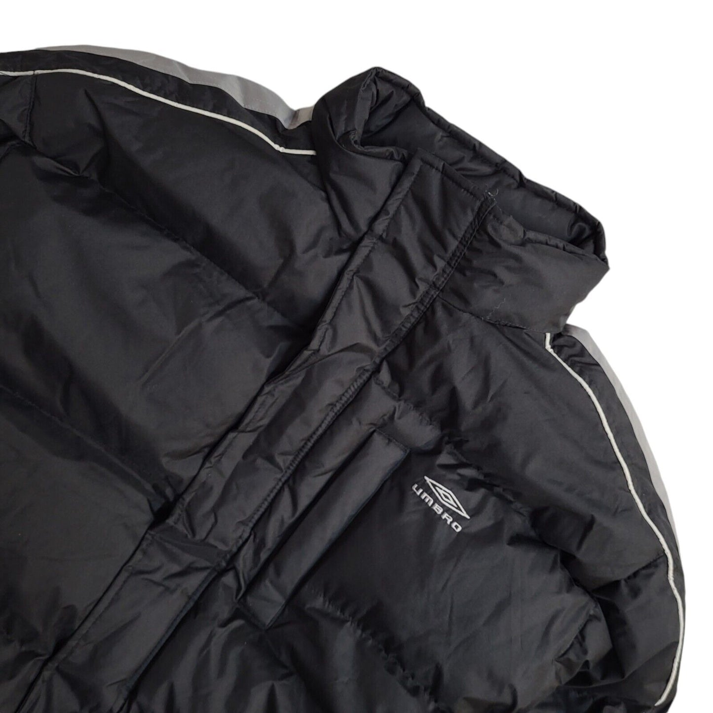 Umbro Y2k Black Zipped Over-sized Sports Jacket Uk Men's Size Large