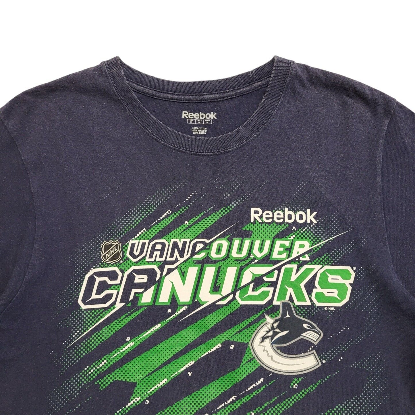 Reebok Vintage 90s Blue Vancouvers Canucks Short Sleeve T-Shirt Mens M