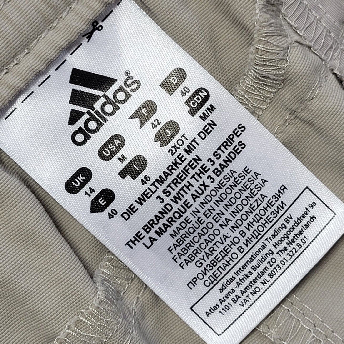 Adidas Straight Beige Active Wear Trousers Uk Women's Size 14 W32 L30