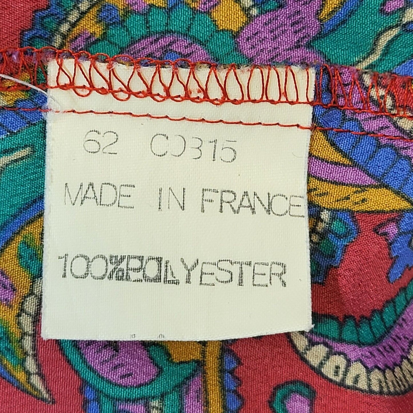 PierBe 90s Vintage Multicoloured Paisley Button Blouse With Neck Tie Women's 16
