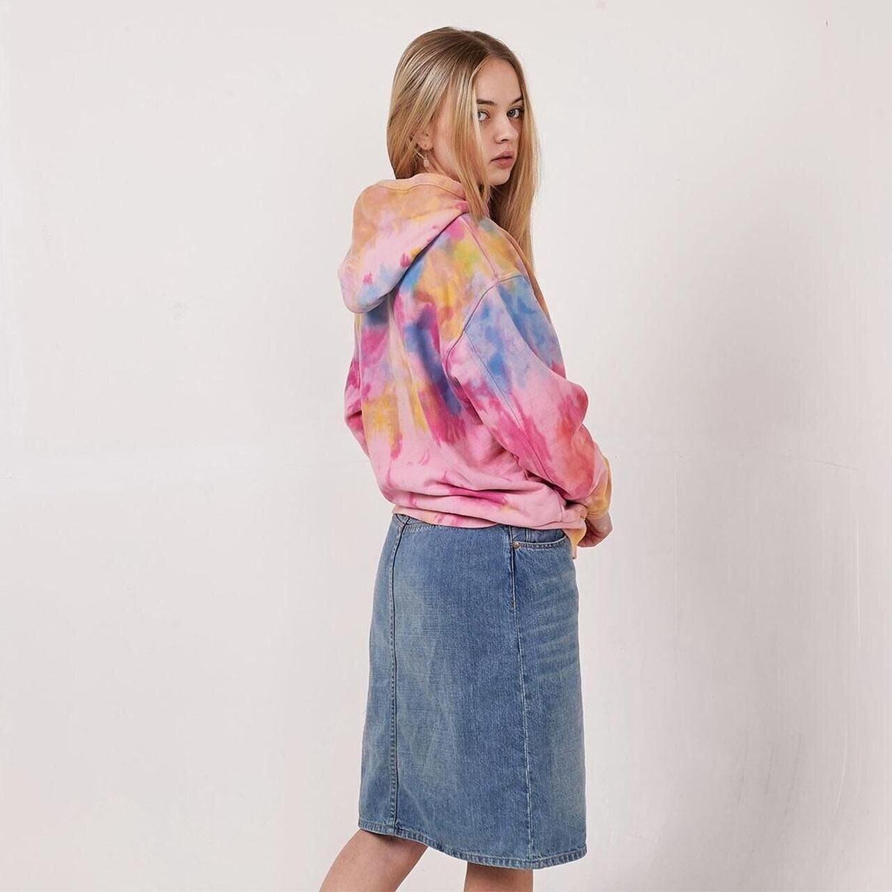 Levi's Vintage 90's Tie-Dye Pullover Drawstring Hoodie Womens UK Size XXS