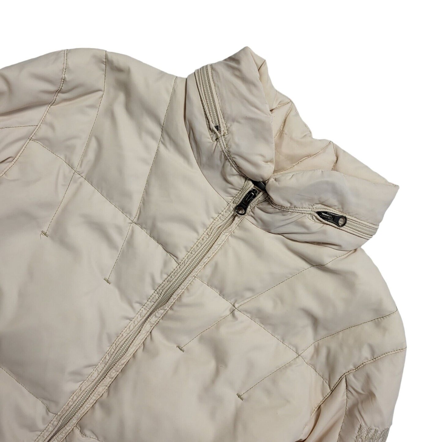 Napapijri Pink Zipped Quilted Puffer Jacket Uk Women's Size M