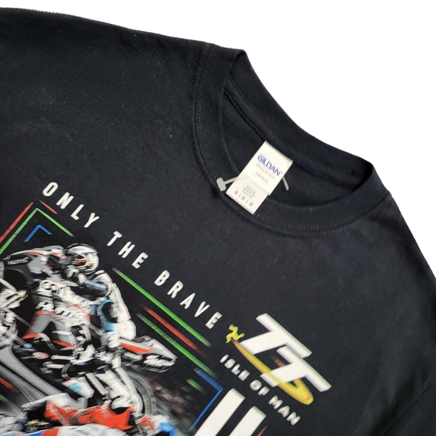 Isle Of Man TT Gildan Black Vintage 90s  Short Sleeve T-Shirt Uk Men's M
