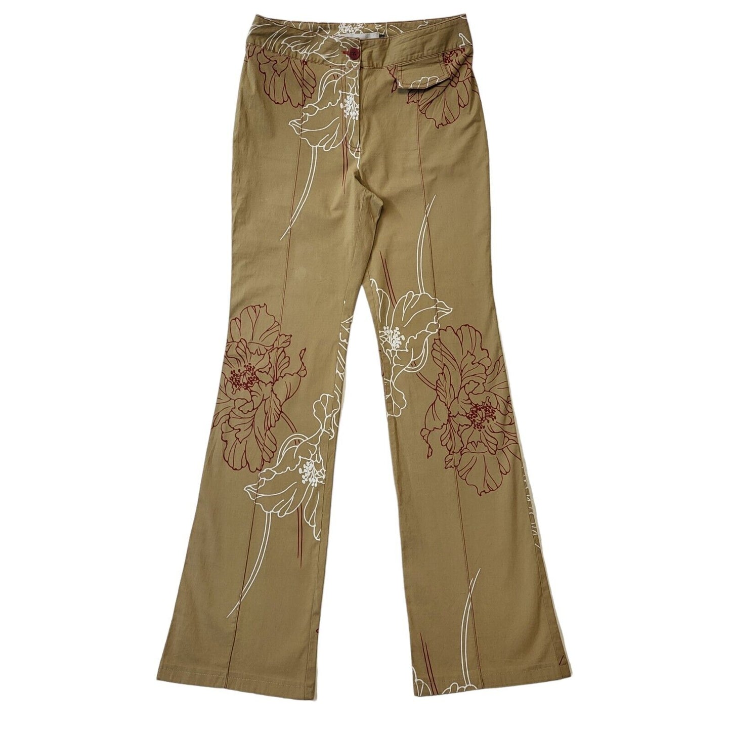 Jota Mas Ge Y2K Vintage Brown Bootcut Trousers Women's Size 12 W30 L32