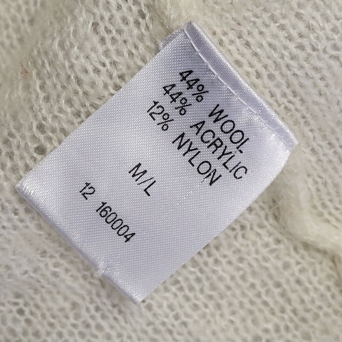 Miss Selfidge Vintage 90's Cream  Button Tie Front Floral Cardigan Womens UK M/L
